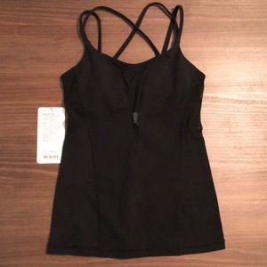 lululemon Exquisite Tank in black, size 6 NWT